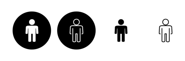 Man icon set. male icon vector. human symbol