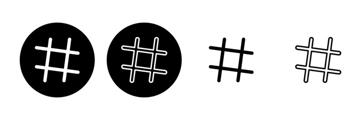 Hashtag icon set. hashtag symbol