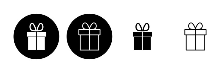 Gift icon set. gift vector icon. birthday gift