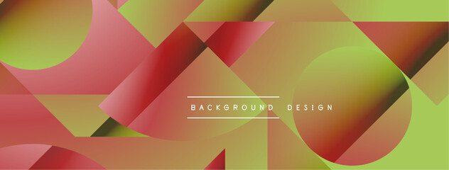 Simple geometric forms - dynamic geometric abstract background. Visual symphony of shapes and lines design for wallpaper, banner, background, landing page, wall art, invitation, prints, posters