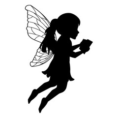 little fairy silhouette illustration