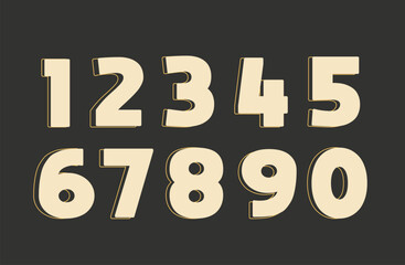 Pop art numbers font