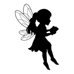 little fairy silhouette illustration