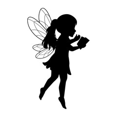 little fairy silhouette illustration