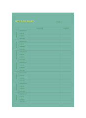 My Food Diary planner. (natural)