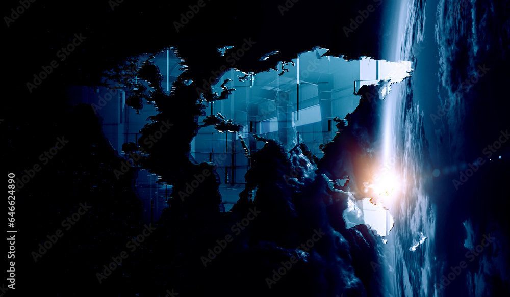 Aufkleber global technologies concept. elements of the image furnished by nasa