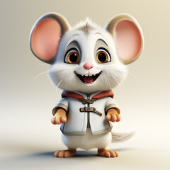 3d cartoon cute mouse