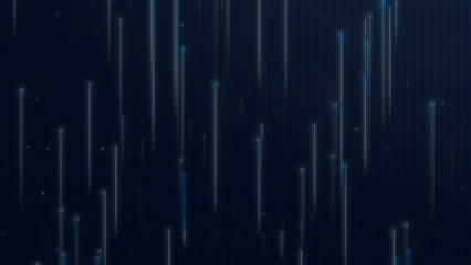 Abstract background technology Animation wave pattern . Digital dynamic wave of particles. Abstract dark futuristic background. Big data visualization.