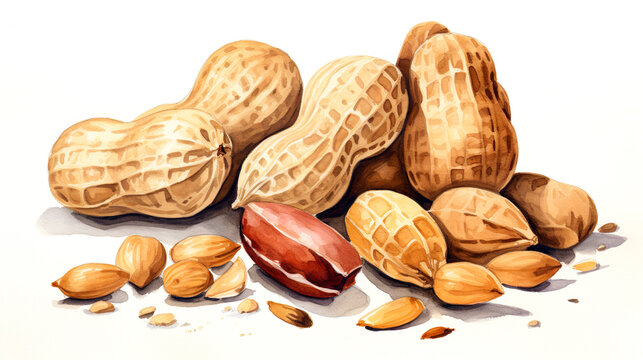 落花生の水彩イラスト