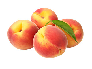 Fototapeta na wymiar peaches isolated on white background