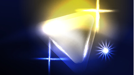 Techno neon triangles with light effects in the dark