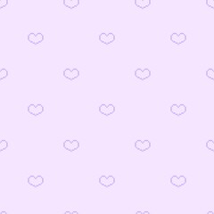 Naklejka premium Mini purple pastel pixel heart v2