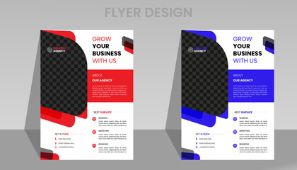 Corporate flyer design vector template, Creative and modern flyer you can used commercial business.