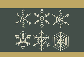 スノーフレークのクリスマスカード