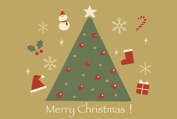 シンプルでかわいいクリスマスカード