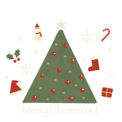 シンプルでかわいいクリスマスツリー