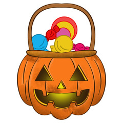 Halloween scary pumpkin ornament design for halloween party background decoration