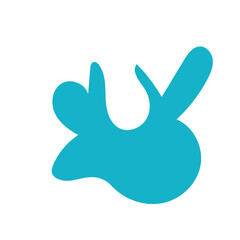 Blue abstract shapes vector 