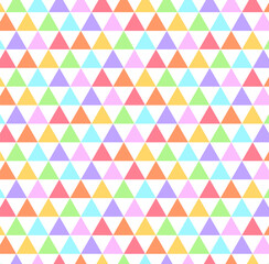 Triangle shape colorful rainbow color seamless pattern geometric background for decoration, fabric, poster, cover, wrapping, paper, wallpaper. 