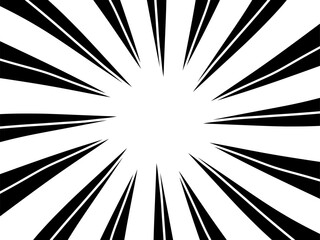 Obraz premium black and white sun rays shape