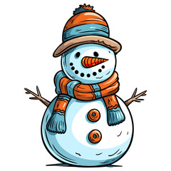 Snowman vector illustration