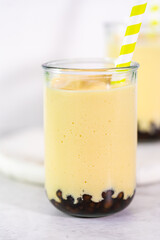 Mango boba smoothie