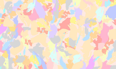 Watercolor background with pastel colors. Abstract, full of soft colors such as blue, yellow, pink, gray, and purple. Vector illustration