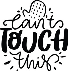 Kitchen lettering for Pot Holder, greeting card design, romantic illustration. Festive decoration. Invitation template. Vector