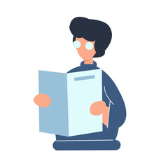 librarian of professions character outline Icons