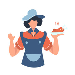 chef of professions character outline Icons