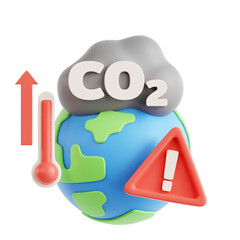 3D Illustration of Global Warming and Climate Change