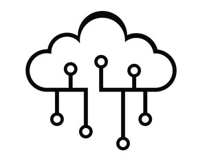Internet of things icon vector.cloud computing technology line style icon vector illustration design, designed for web and app