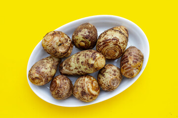 Satoimo, taro roots or japanese sweet taro