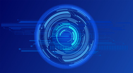 Obraz premium Futuristic Abstract Blue Background Wallpaper