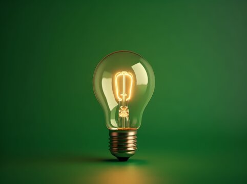 Idea shown as a light light bulb