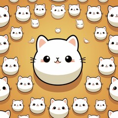 Cat cartoon background