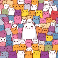 Cat cartoon background