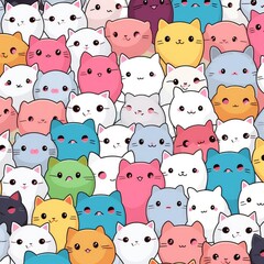 Cat cartoon background