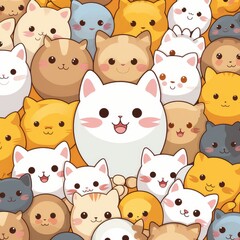 Cat cartoon background