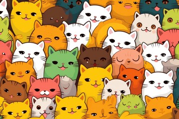 Cat cartoon background