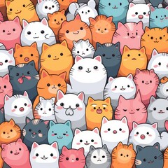 Cat cartoon background