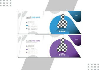 Business Email Signature Design Template Email Signature Design Template Business Email Signature Design Template Modern and minimalist or email footer template. Blue bundle email signature design.	
