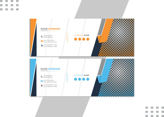 Business Email Signature Design Template Email Signature Design Template Business Email Signature Design Template Modern and minimalist or email footer template. Blue bundle email signature design.	
