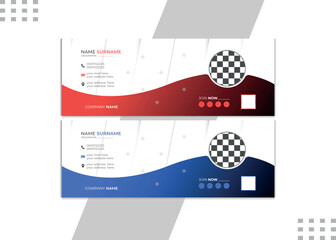 Business Email Signature Design Template Email Signature Design Template Business Email Signature Design Template Modern and minimalist or email footer template. Blue bundle email signature design.	
