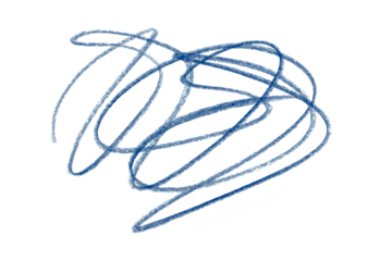 blue pencil strokes isolated on transparent background