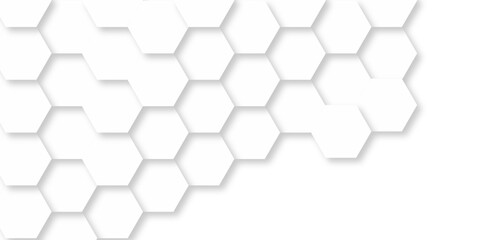 Seamless pattern with hexagons White Hexagonal Background. Luxury White Pattern. Vector Illustration. 3D Futuristic abstract honeycomb mosaic white background. geometric mesh cell texture.