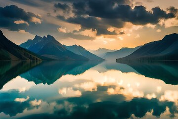 sunset in the mountains