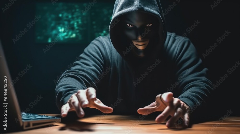 Poster hacker stealing password and identity, computer crime, cyber crime, cyber security cyber crime conce