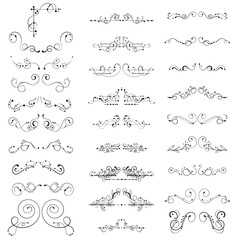 ornament divider doodle line art border collection
