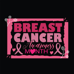 breast cancer month t shirt design